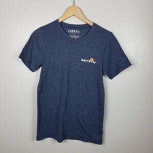 Nativ Womens Top Heather Blue Sunrise Tee Outdoor Hiking Arkansas Size Small